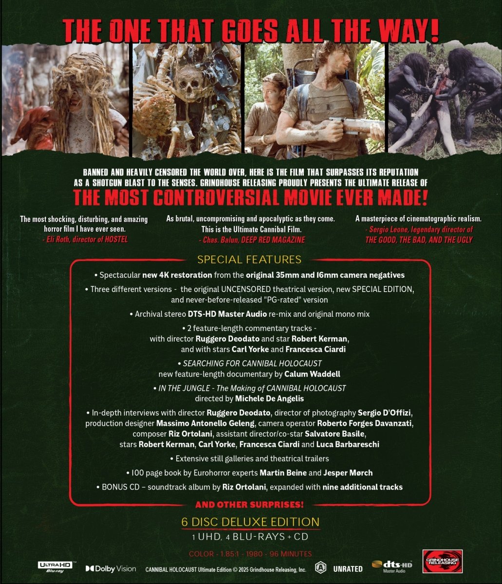 Cannibal Holocaust (4K UHD, Grindhouse Releasing, 6-Disc Ultimate Edition)