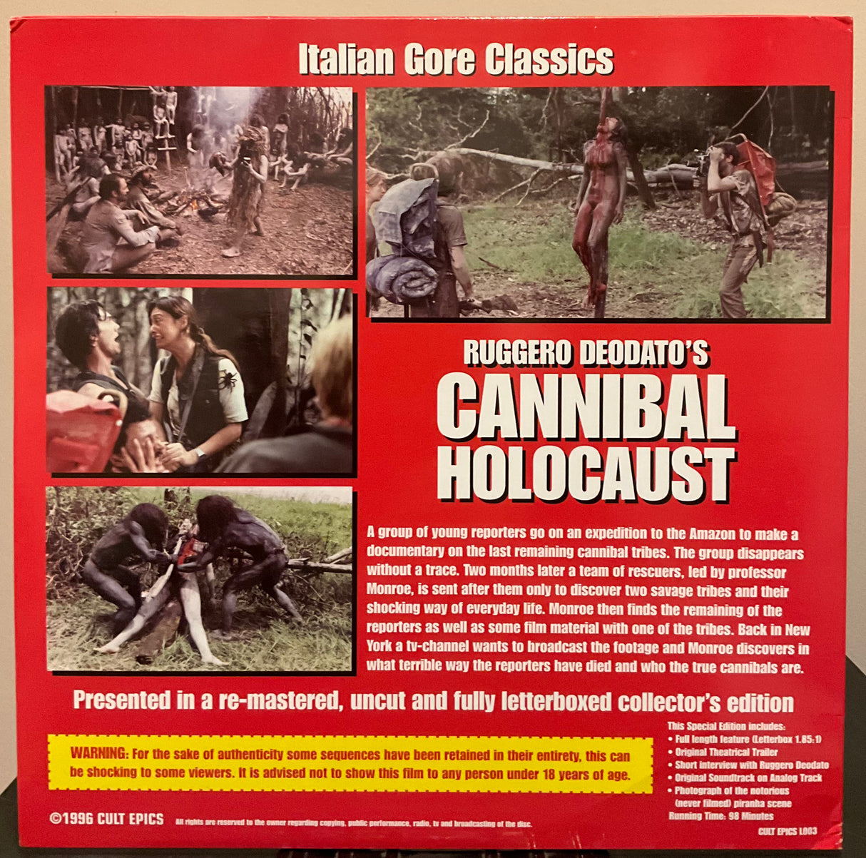 Cannibal Holocaust Laserdisc