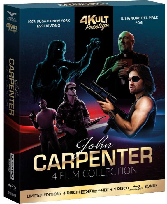 John Carpenter: 4Kult Prestige 4 Film Collection (4K UHD/Blu-Ray, Limited Edition, Region Free/B)