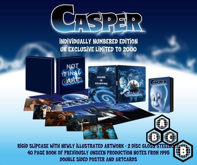 Casper (4K UHD, UK Limited Collector's Edition Steelbook, Region Free/B)