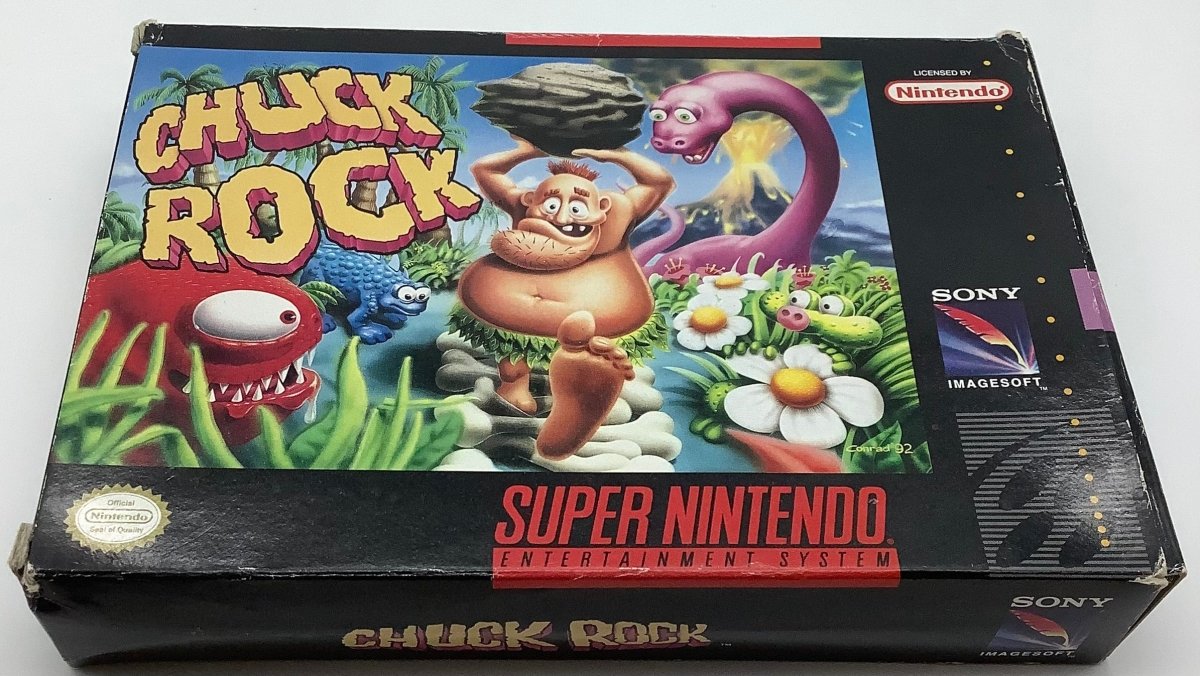 Chuck Rock [NO MANUAL] Super Nintendo USED - Video Games - Nintendo SNES