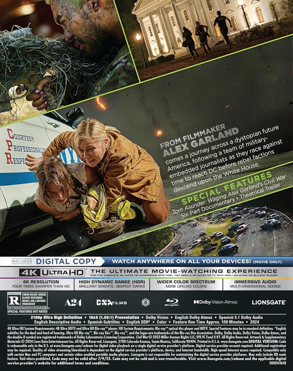 Civil War (4K UHD) w/SLIP - New 4K UHD