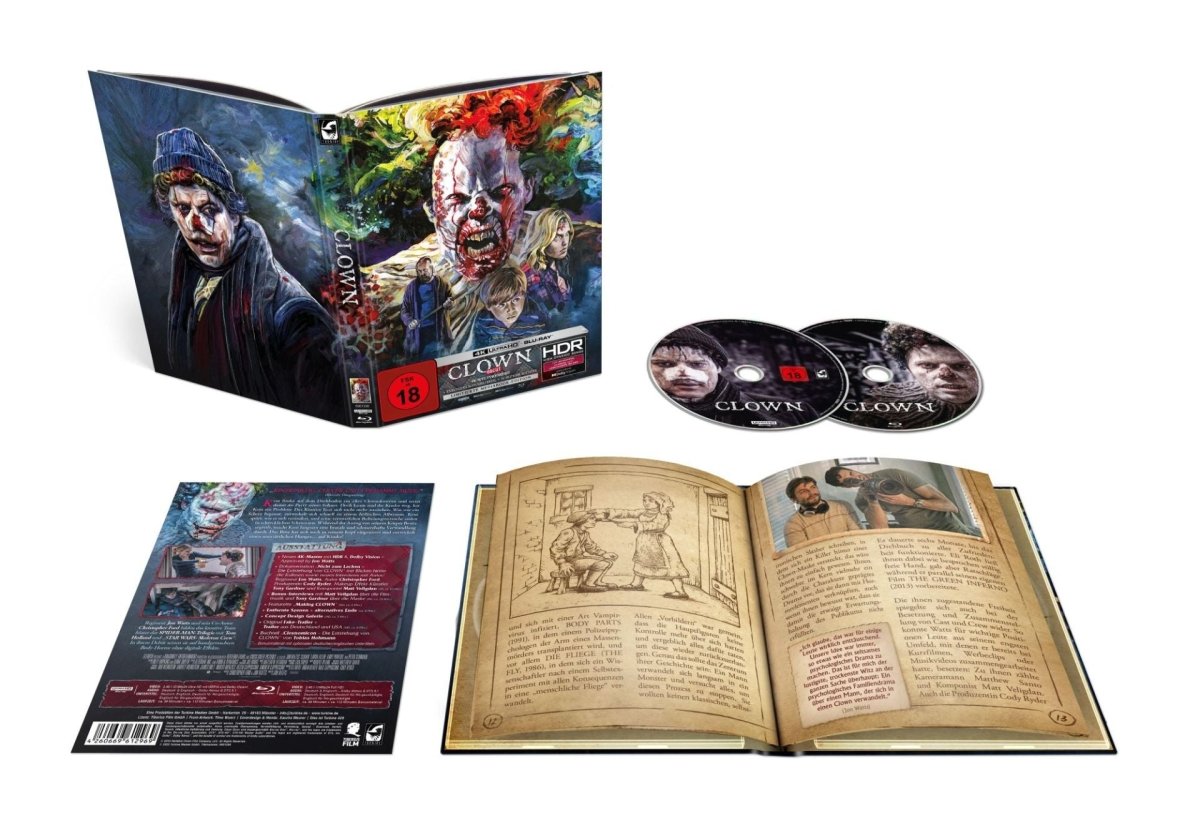 Clown (4K UHD, Limited Edition Mediabook, Region Free/B) Cover A