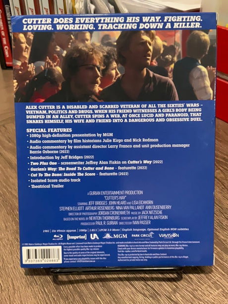 Cutter's Way (LIMITED EDITION, REGION FREE) W/SLIP USED