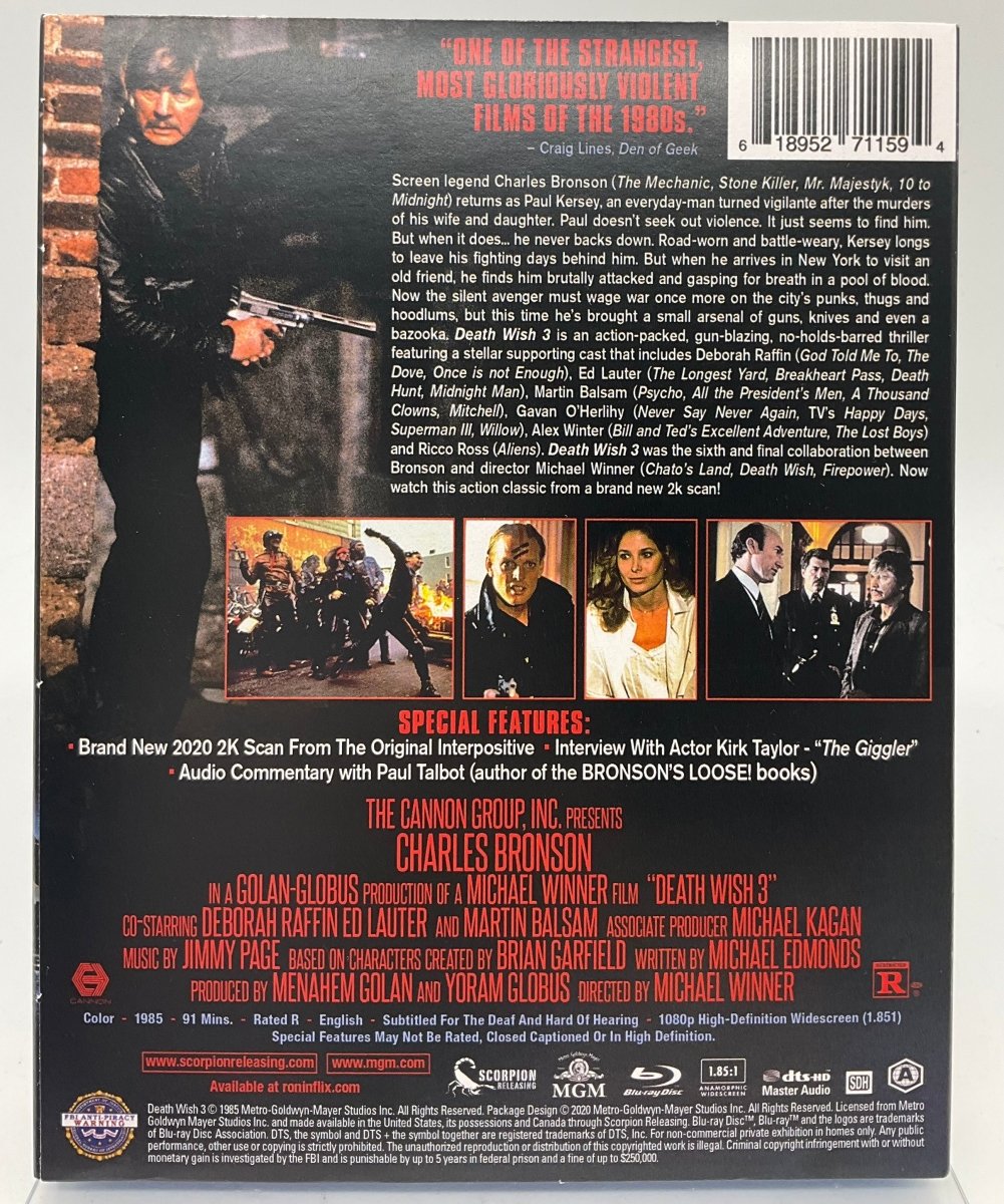 Death Wish 3 w/SLIP USED