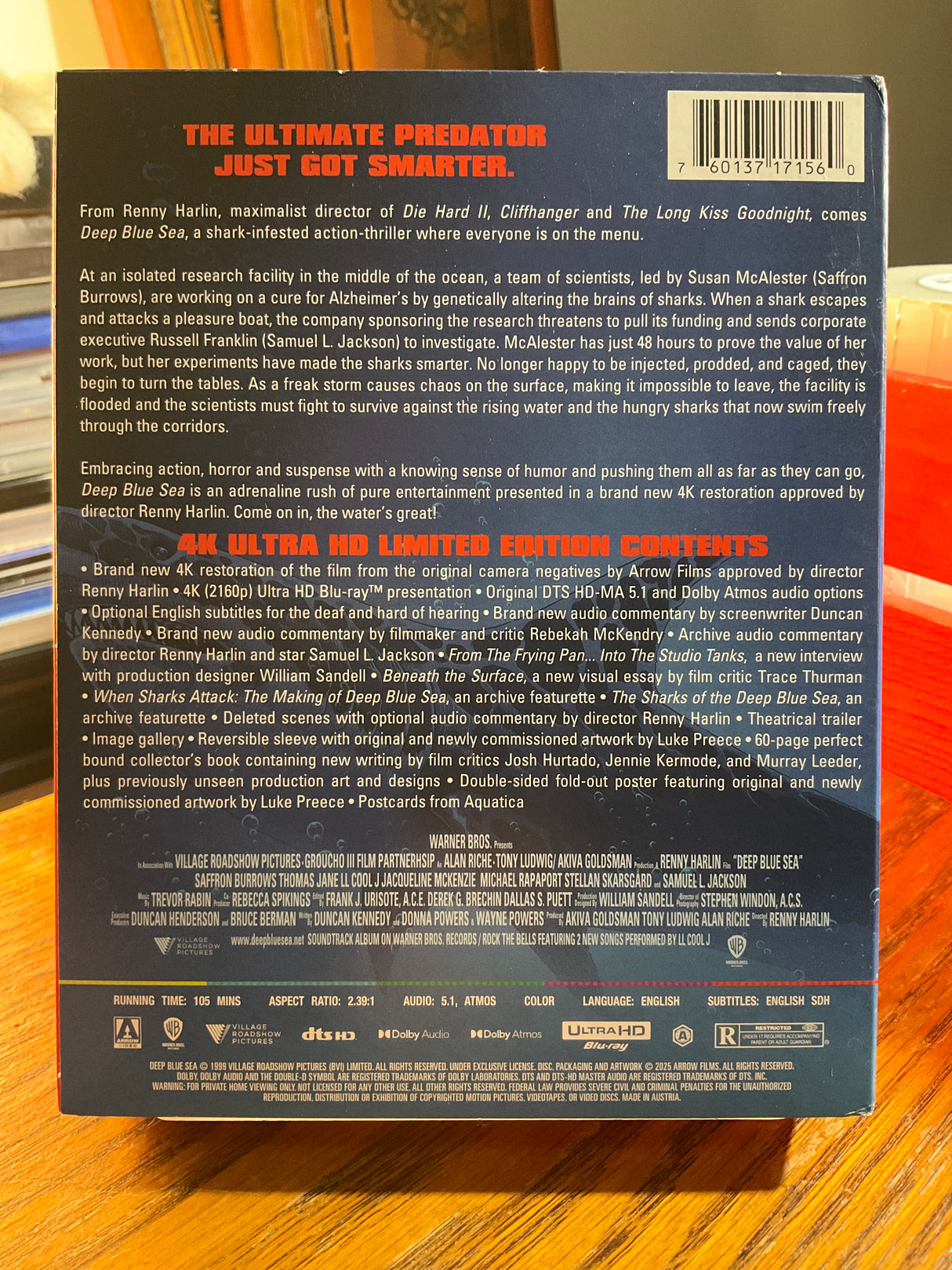 Deep Blue Sea (4K UHD, Limited Edition) USED