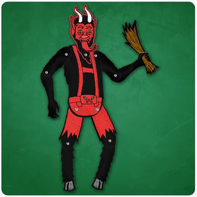 Deluxe Large Jointed Krampus Christmas Cutout Decoration - Posters/Stickers/Art