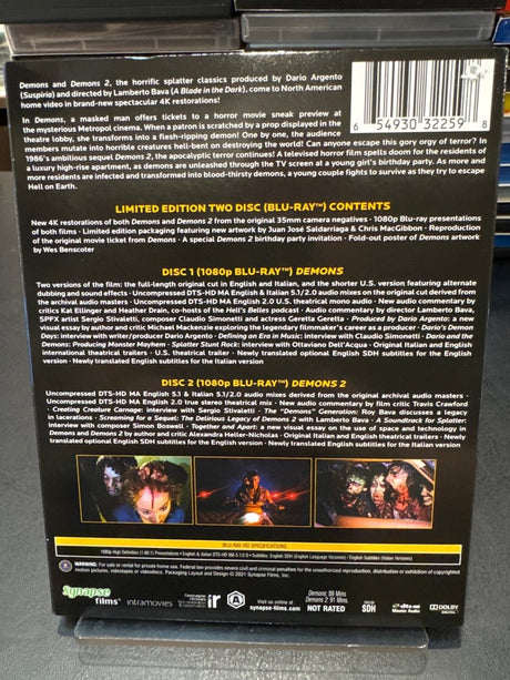 Demons I & II (Limited Edition, Blu - Ray) w/SLIP USED - Used Blu - Ray