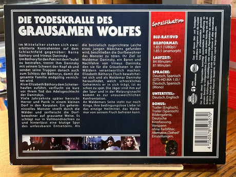 Die Todeskralle des Grausamen Wolfes /Ferocious Wolf's Death Claw - Paul Naschy: Legacy of a Wolfman No.6 (Blu - ray/DVD) Limited Edition REGION B USED - Used Blu - Ray