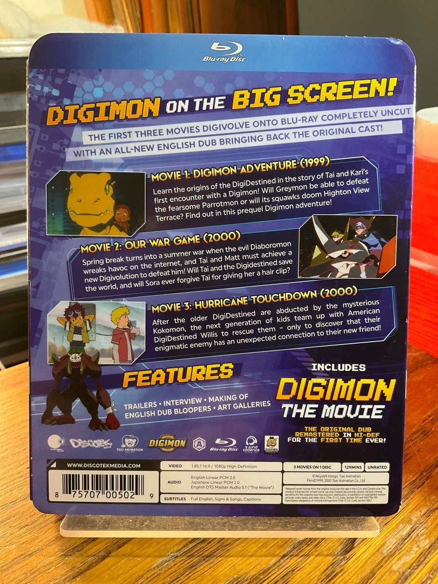 Digimon The Movies 1-3 w/SLIP USED