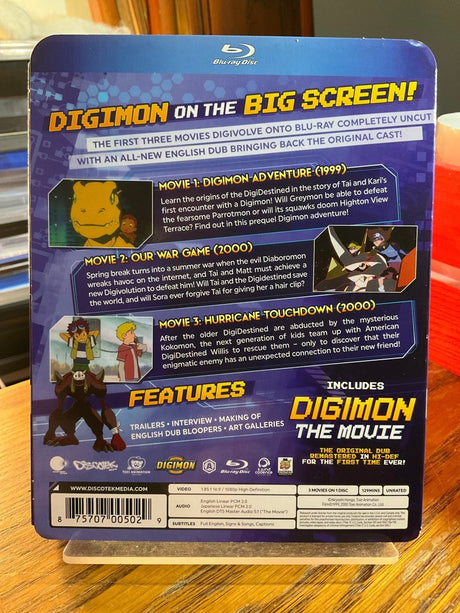 Digimon The Movies 1-3 w/SLIP USED