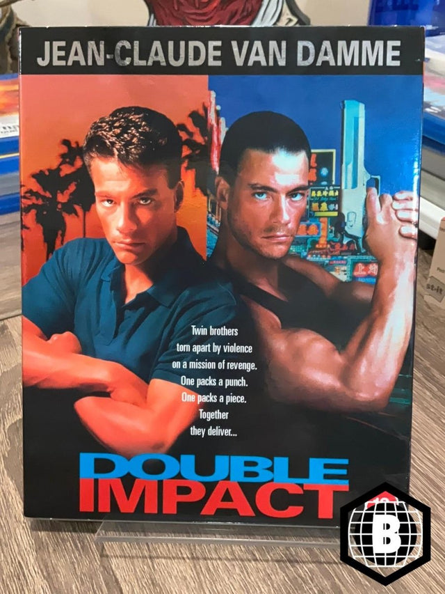 Double Impact (REGION B) W/SLIP, POSTER & CARDS USED - Used Blu - Ray