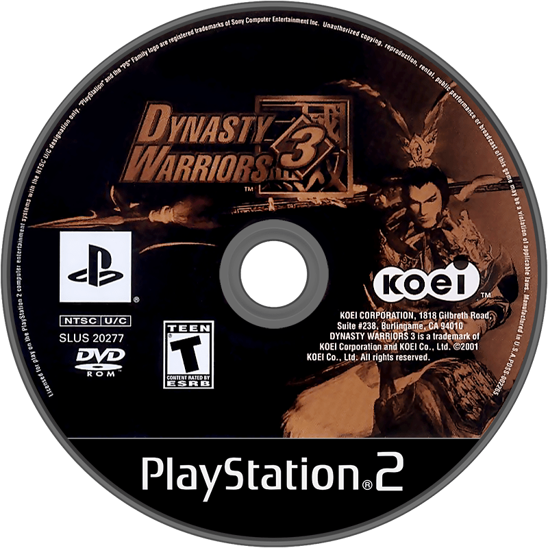 Dynasty Warriors 3 Playstation 2 LOOSE - Video Games - Playstation 2