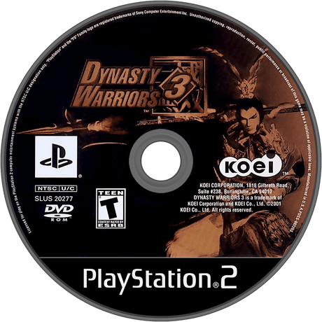 Dynasty Warriors 3 Playstation 2 LOOSE - Video Games - Playstation 2