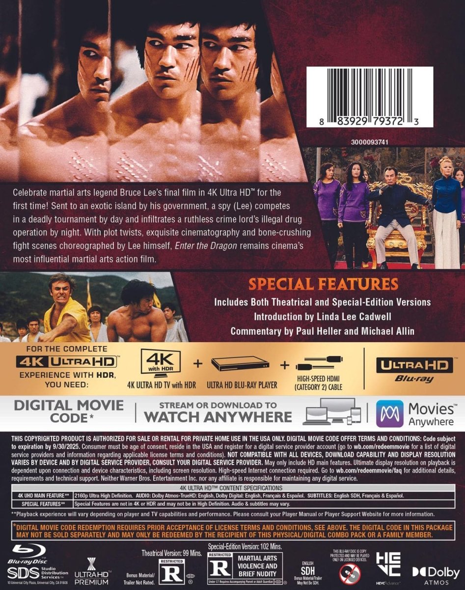 Enter the Dragon (4K UHD) w/SLIP USED