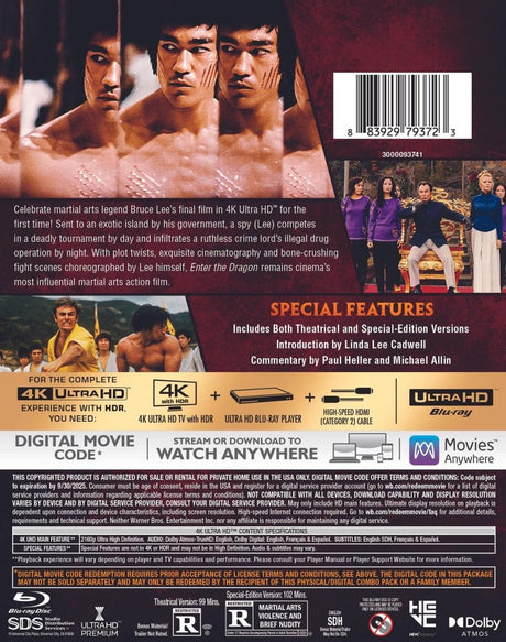 Enter the Dragon (4K UHD) w/SLIP USED