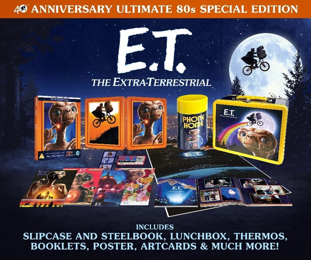 E.T. (UK 4K UHD,40th Anniversary Ultimate Limited 'Time Capsule' Edition Steelbook, Region Free/B) - New 4K UHD