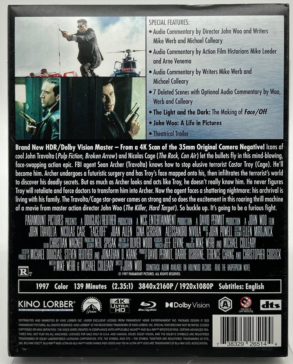 Face/Off (4K UHD) w/SLIP USED