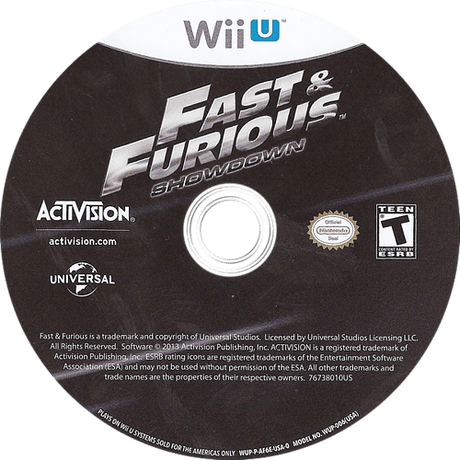 Fast and Furious Showdown Nintendo Wii - U LOOSE - Video Games - Nintendo Wii - U