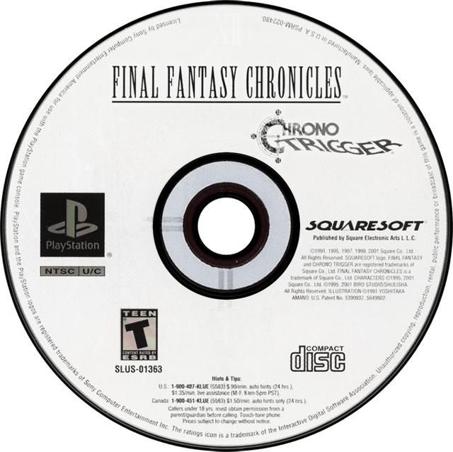 Final Fantasy Chronicles [Chrono Trigger Disc Only] Playstation 1 LOOSE - Video Games - Playstation 1
