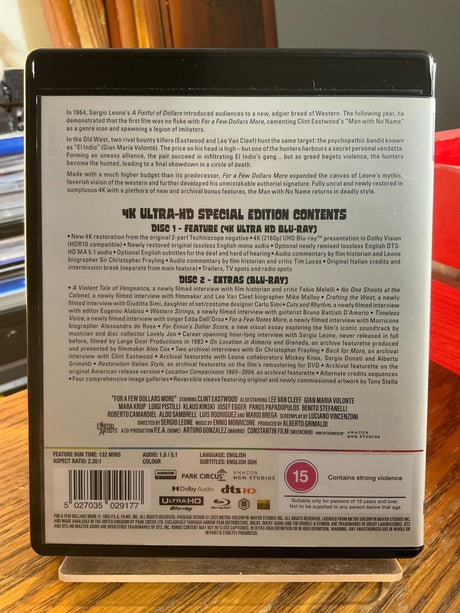 For a Few Dollars More (4K UHD, Standard Edition, Region Free/B) USED