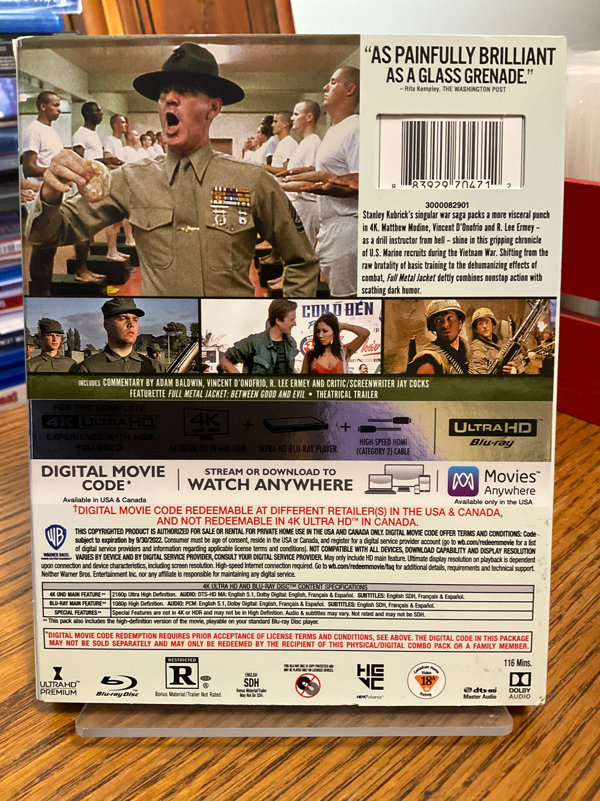 Full Metal Jacket 4K UHD W/SLIP USED
