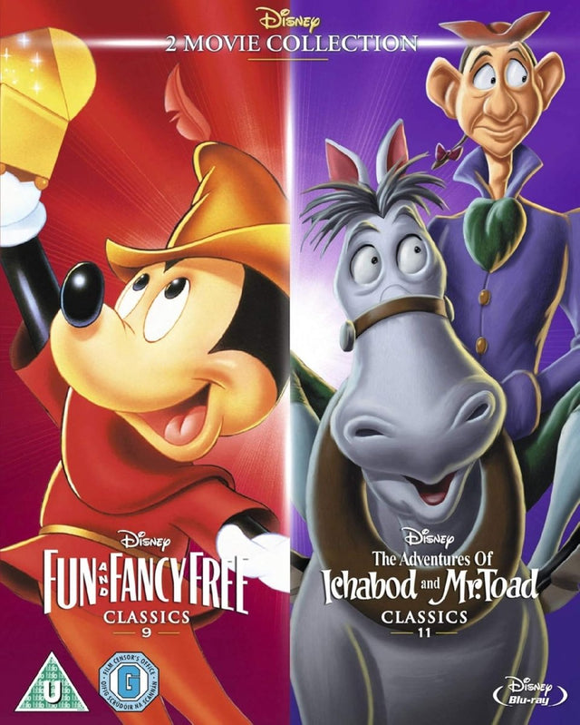 Fun and Fancy Free/ The Adventures of Ichabod and Mr Toad (Region B) w/SLIP - New Blu - Ray