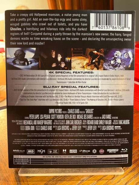 Ghoulies (4K UHD) w/SLIP AND POSTER USED