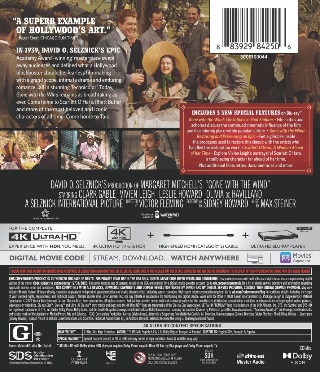 Gone with the Wind (4K UHD) - New 4K UHD