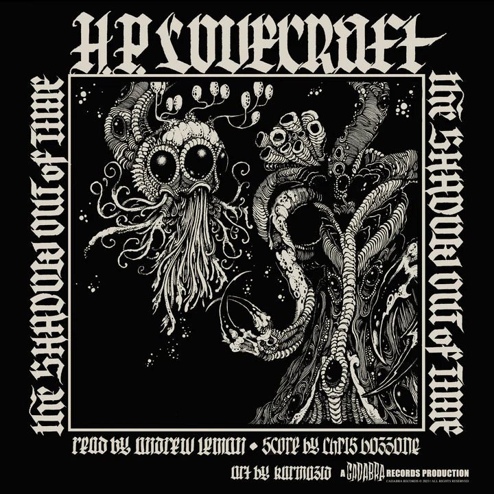 H.P. Lovecraft's The Shadow Out of Time 4xLP Set - Read by Andrew Leman, Score by Chris Bozzone - Black and White Edition (Vinyl LP)