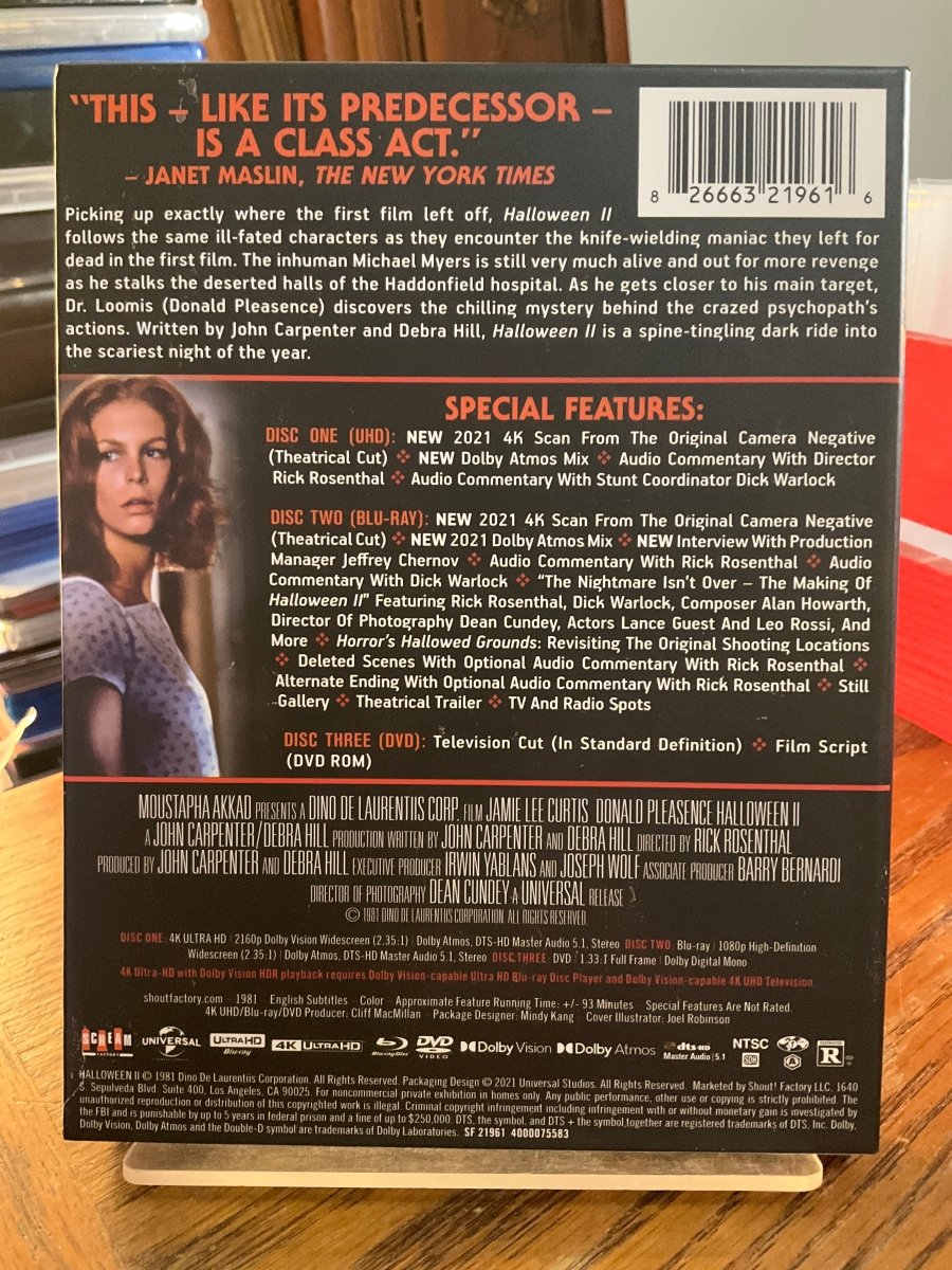HALLOWEEN II: Collector's Edition 4K UHD w/HARDCASE USED