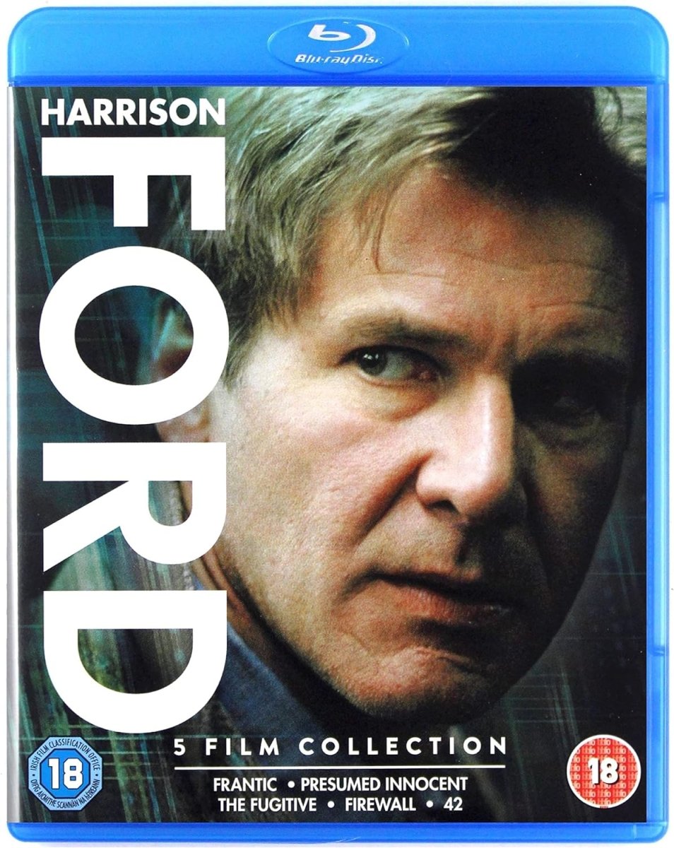 Harrison Ford Collection: Frantic / Presumed Innocent / The Fugitive / Firewall / 42 (Region B) - New Blu - Ray