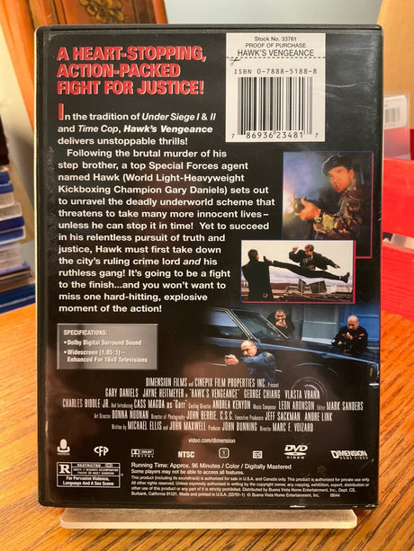 Hawk's Vengeance (DVD) USED *SEE NOTE* - Used DVD