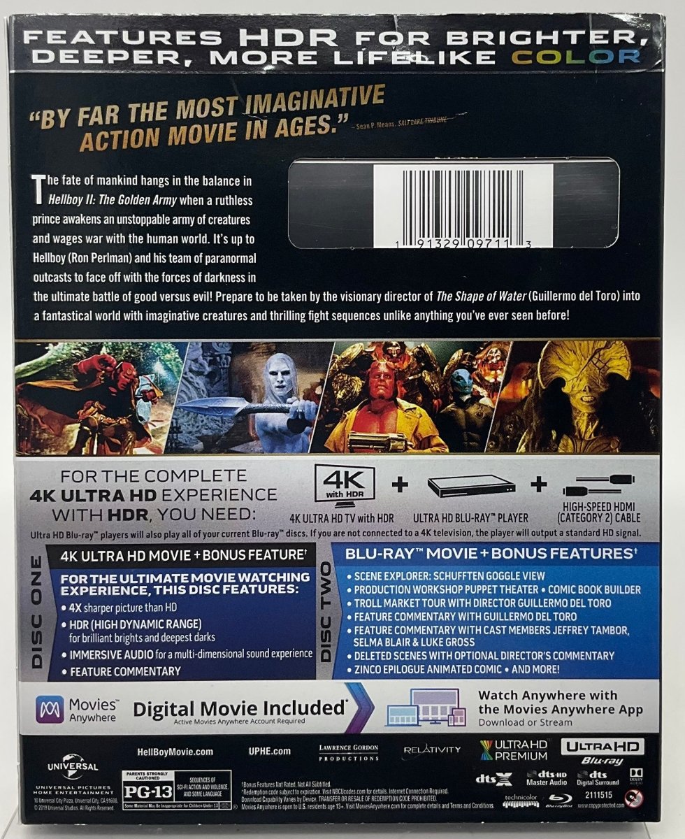Hellboy: The Golden Army (4K UHD) w/SLIP USED