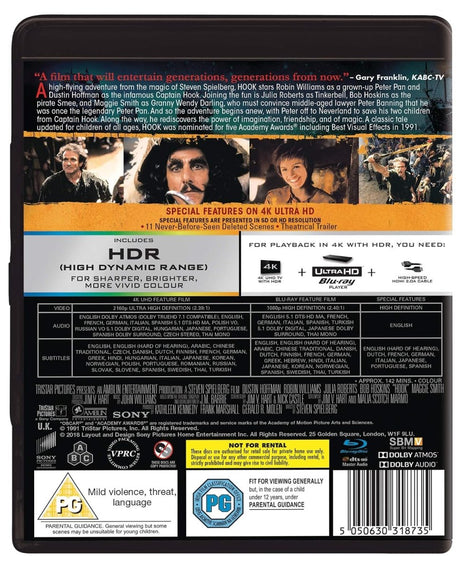 Hook (4K UHD, Region Free/B) - New 4K UHD