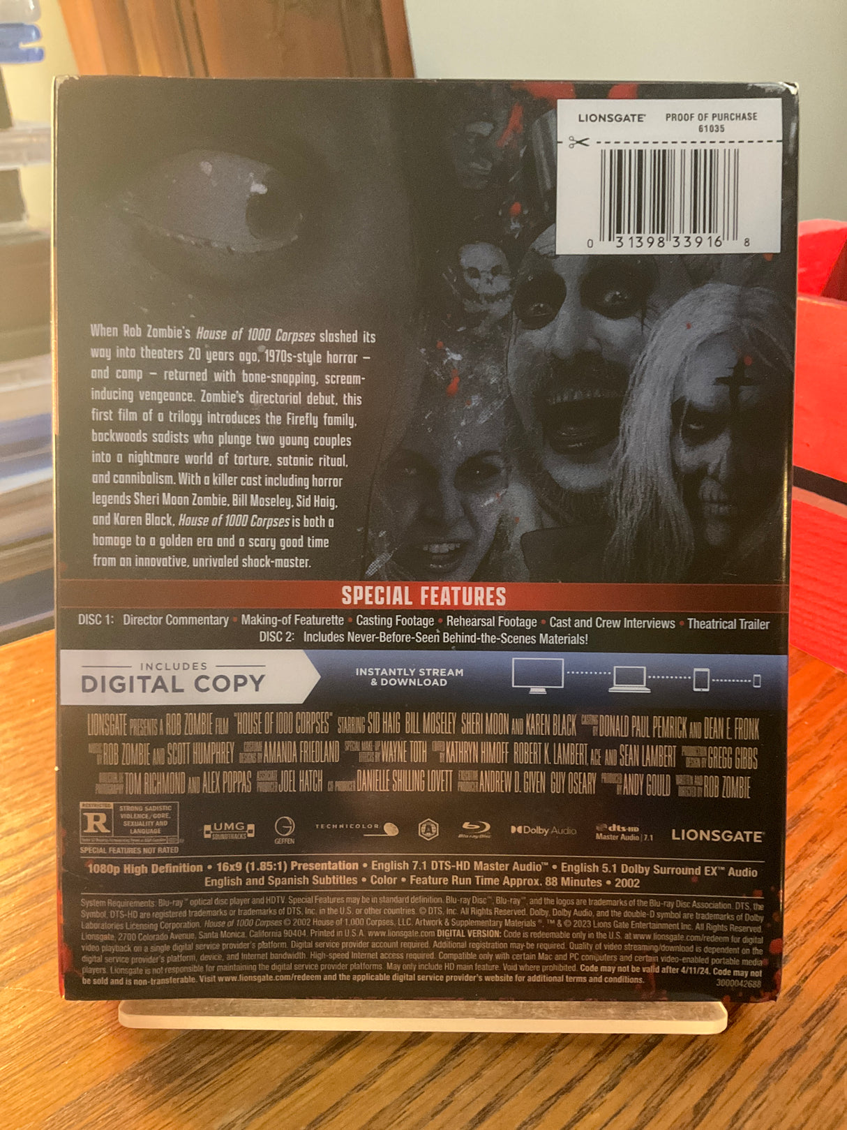 House Of 1000 Corpses (STEELBOOK) w/SLIP USED