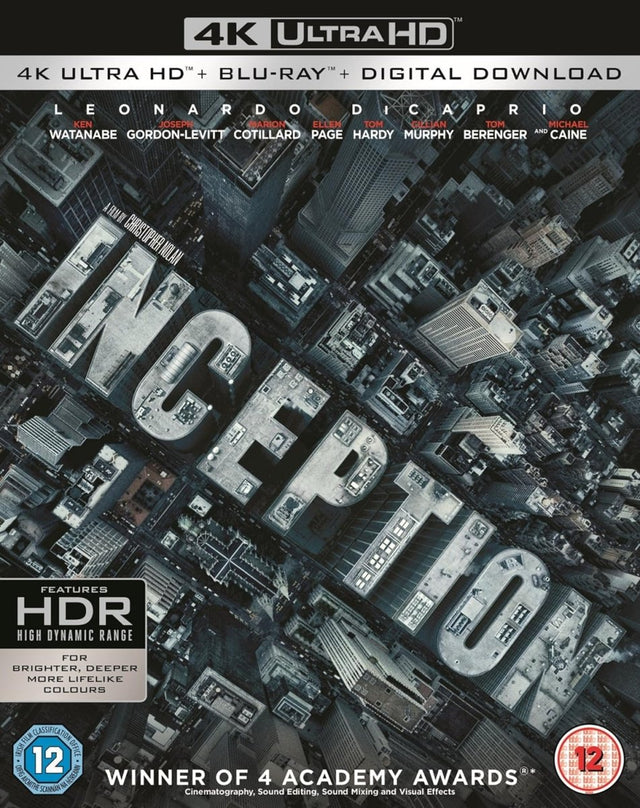 Inception (4K UHD, Region Free/B) - New 4K UHD