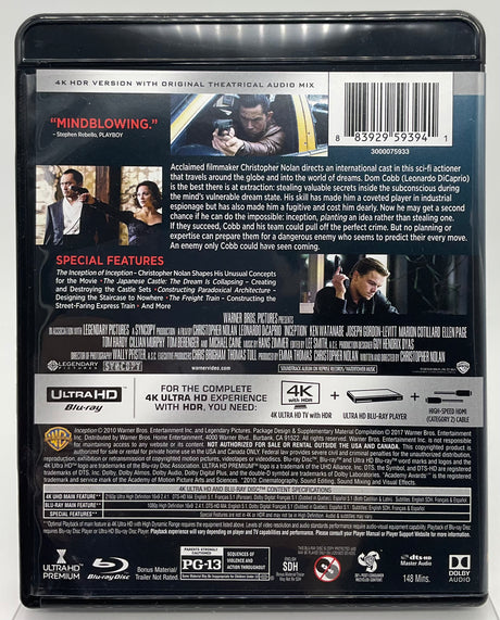 Inception (4K UHD) w/SLIP USED