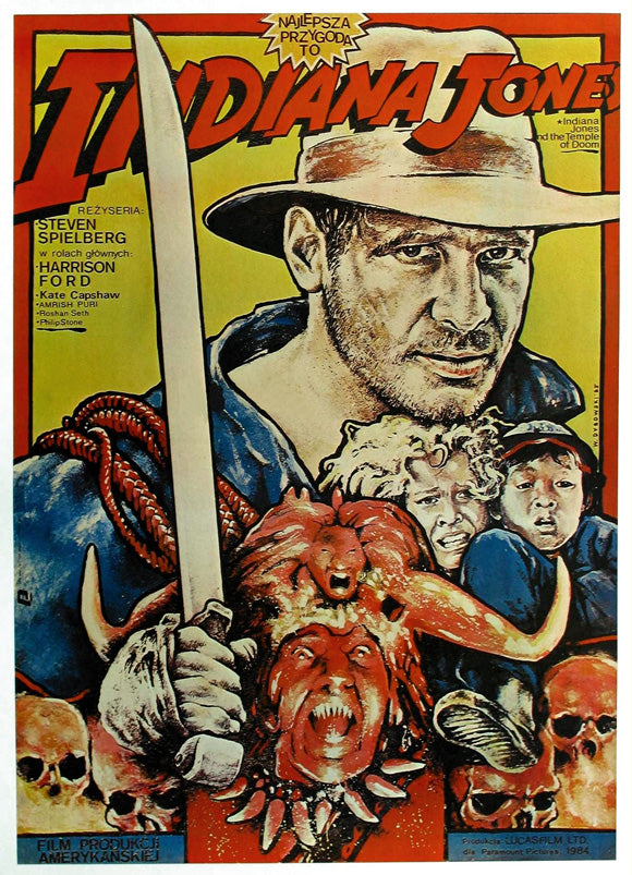 Indiana Jones and the Temple of Doom Polish Poster 11x17
