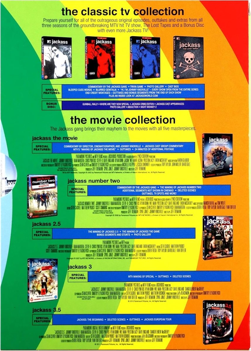 Jackass: The TV and Movie Collection (10 Disc Set, Region B) - New DVD