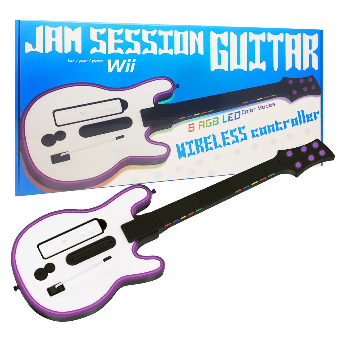 JAM SESSION Nintendo Wii Wireless Guitar Controller NEW - Video Games - Accessories