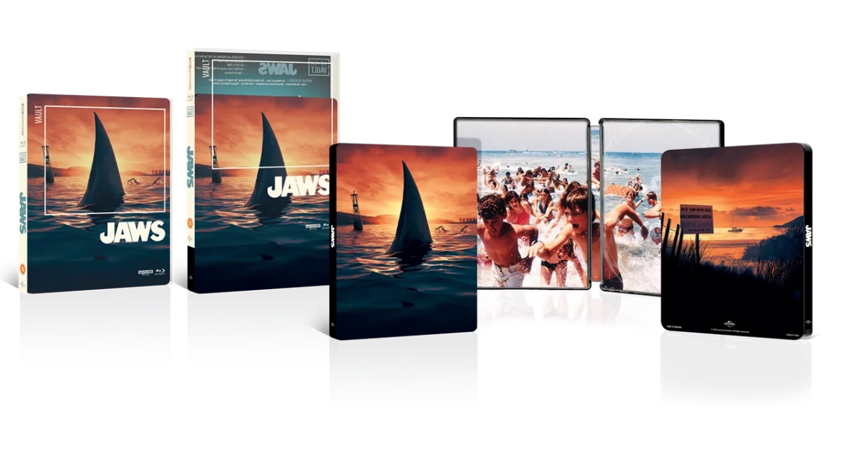 Jaws (UK 4K UHD, Film Vault Limited Edition Steelbook, Region Free/B) *one per customer