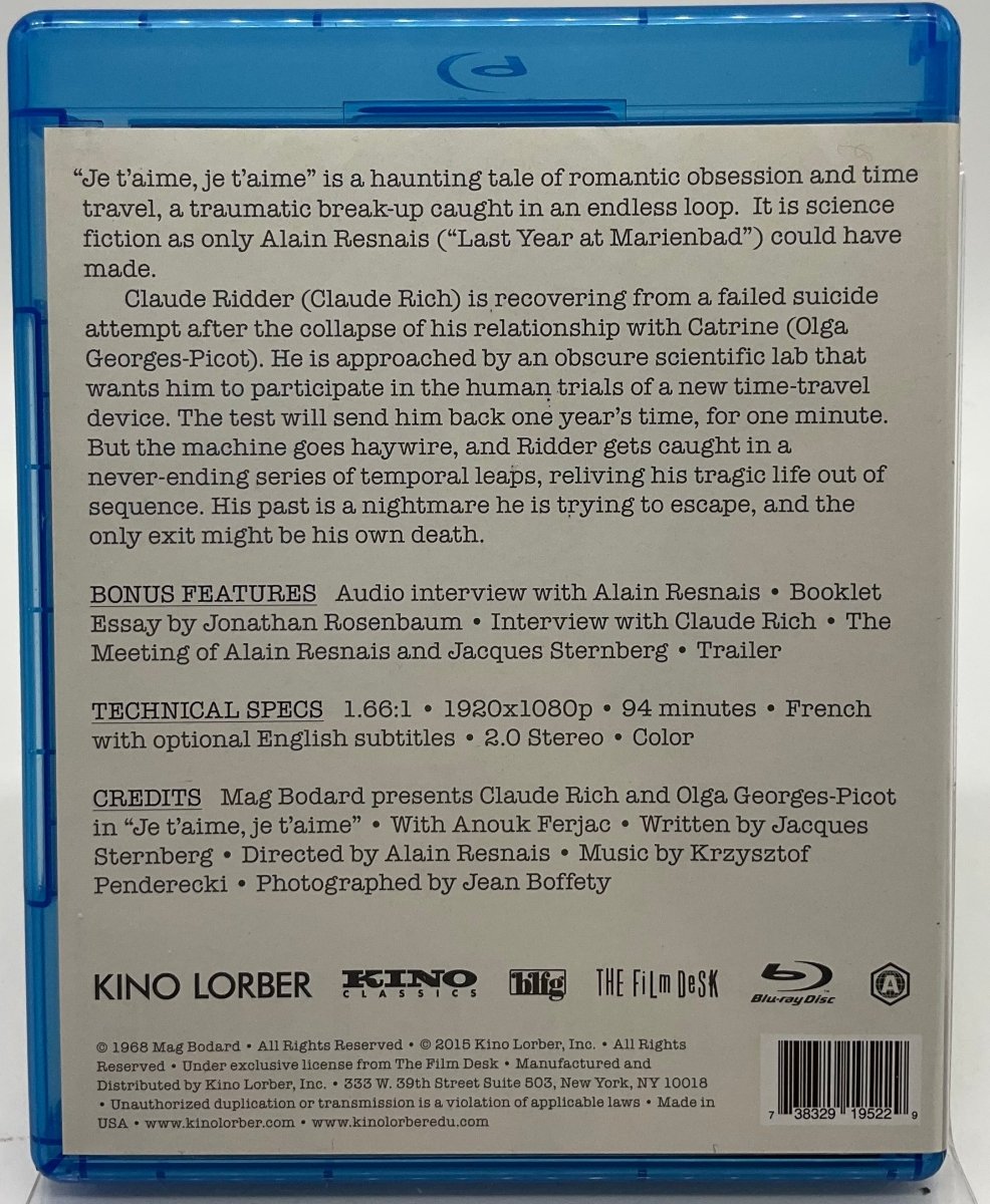 Je T'aime Je T'aime USED - Used Blu - Ray