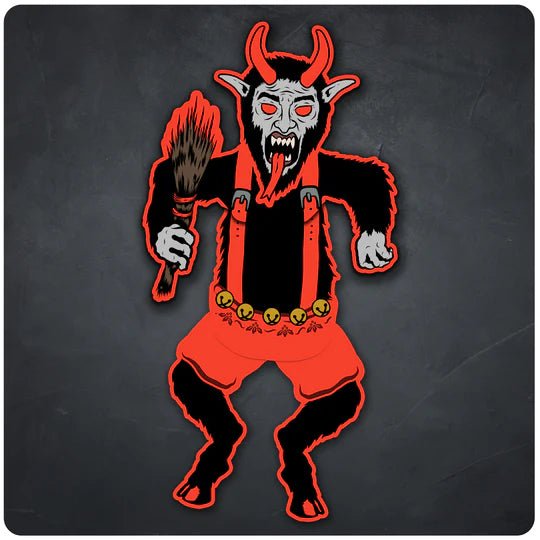 Jointed Dancing Krampus Christmas Cutout Decoration - Posters/Stickers/Art