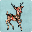 Jointed Reindeer Christmas Cutout Decoration - Posters/Stickers/Art