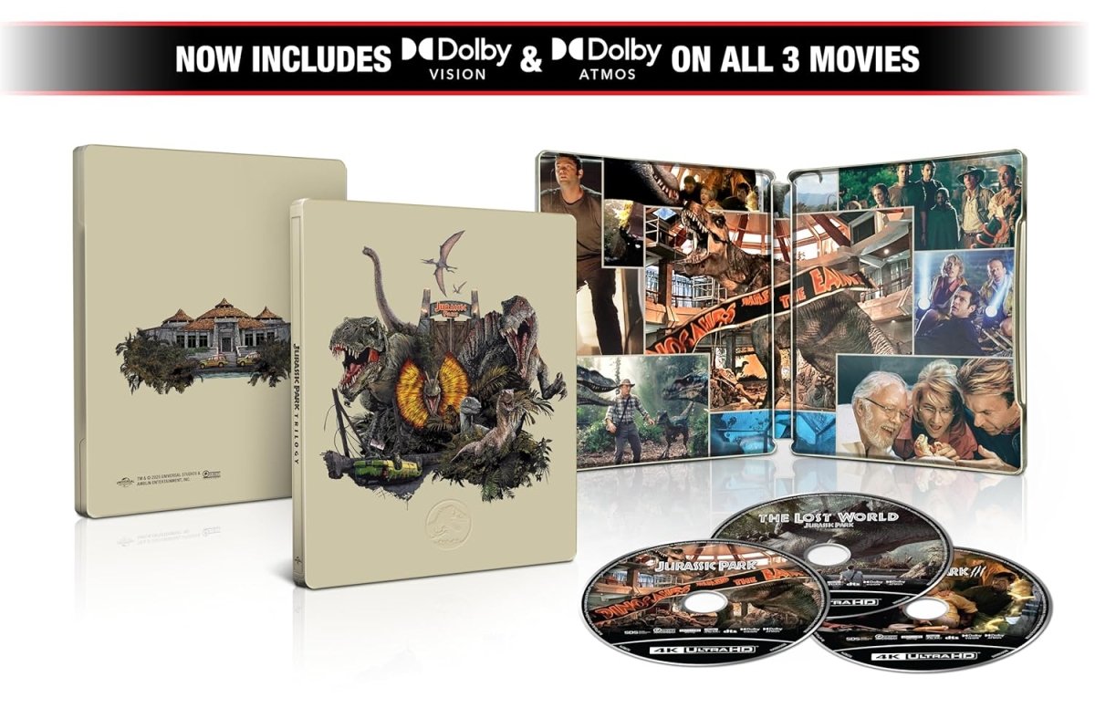 Jurassic Park Trilogy (4K UHD, Limited Edition Steelbook) - New 4K UHD
