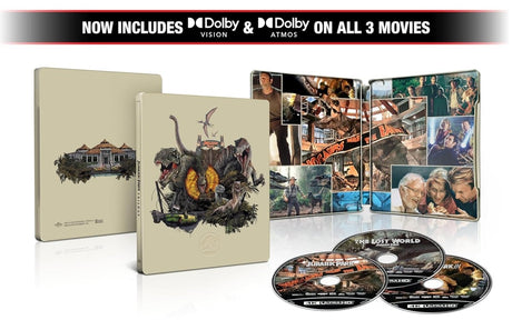 Jurassic Park Trilogy (4K UHD, Limited Edition Steelbook) - New 4K UHD