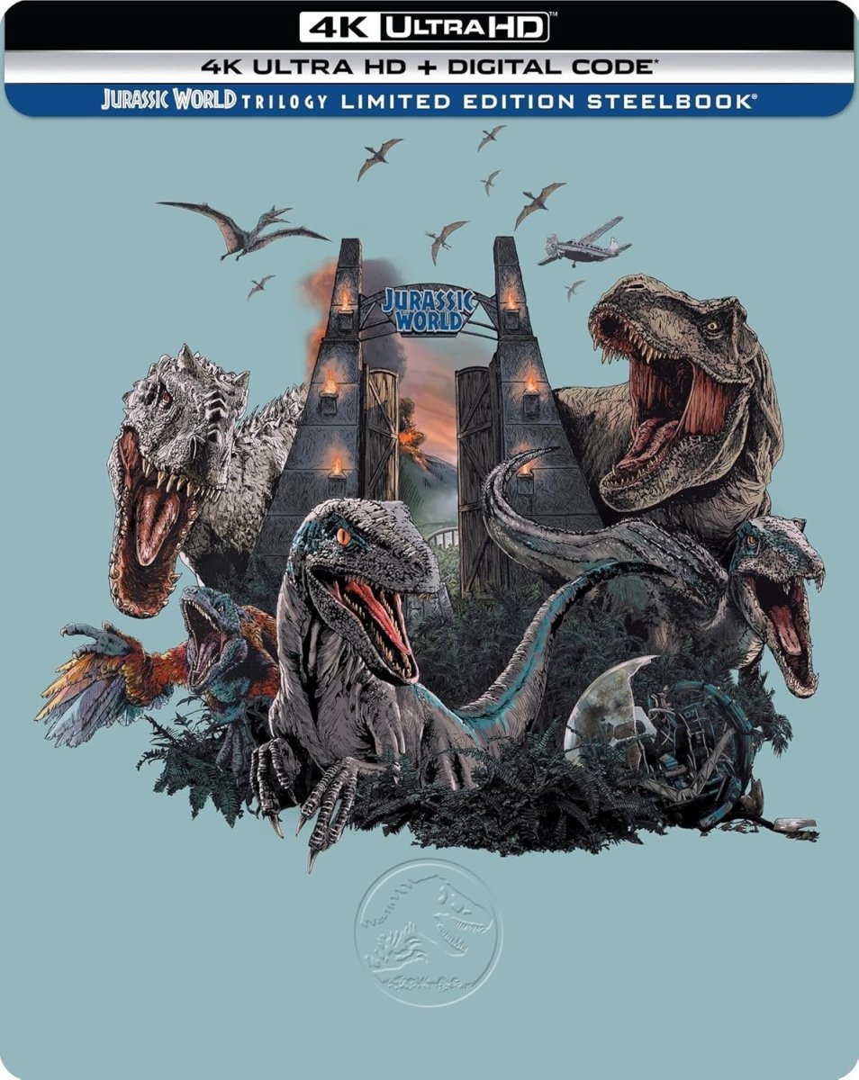 Jurassic World Trilogy (4K UHD, Limited Edition Steelbook) - New