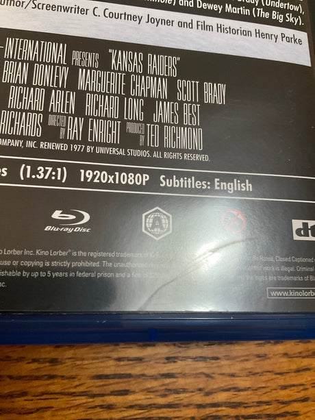 Kansas Raiders USED - Used Blu-Ray