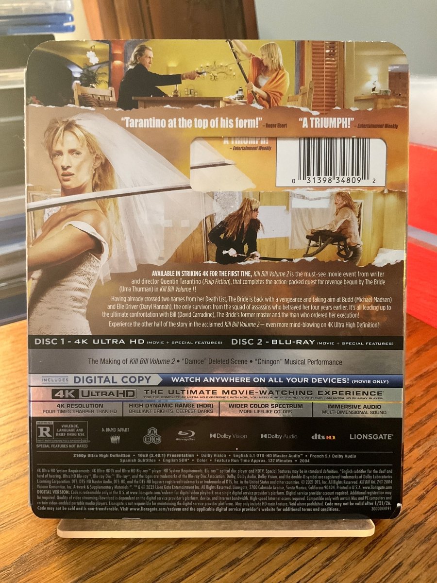 Kill Bill: Vol. 2 (4K UHD) w/SLIP USED - Used 4K UHD